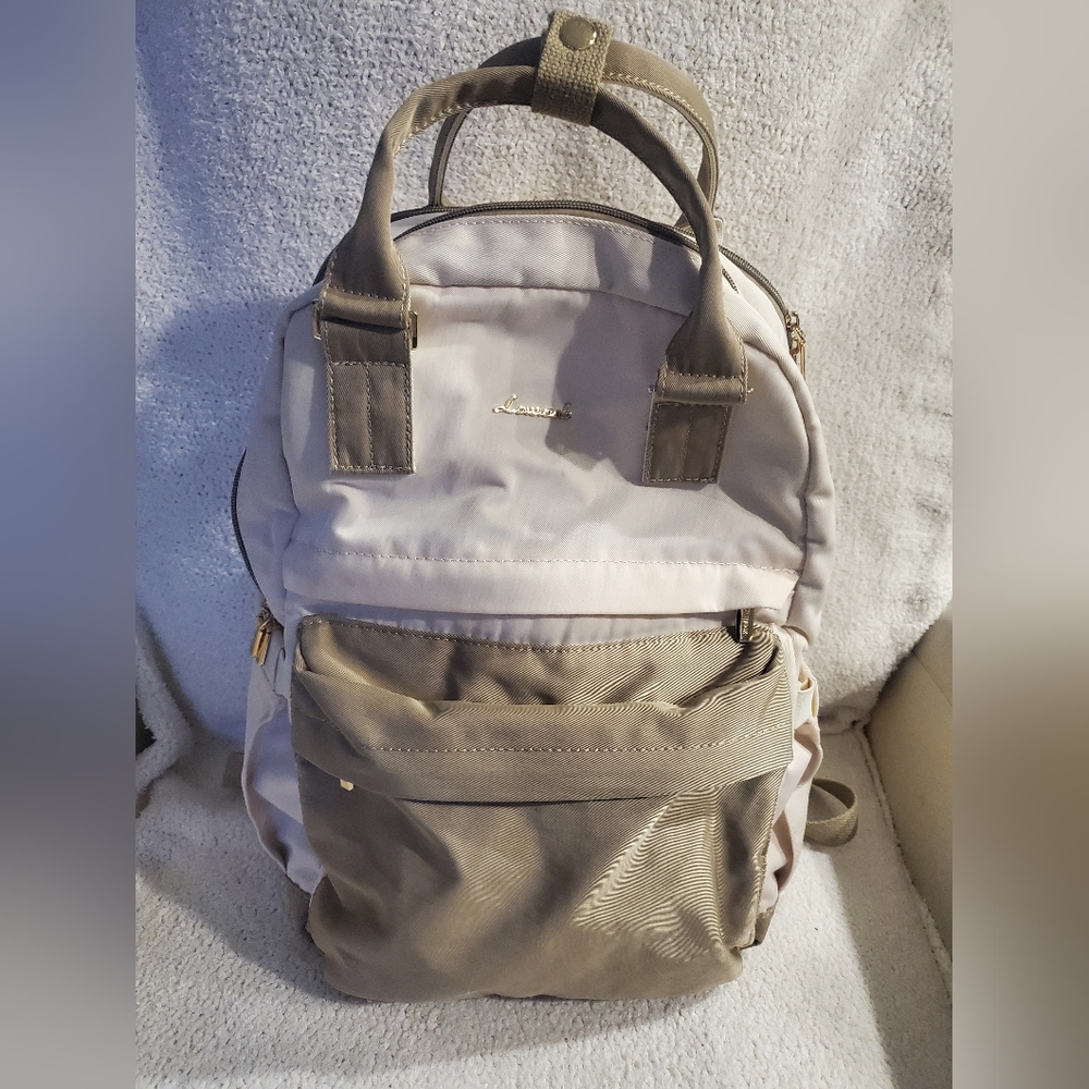 Stylish Beige and Brown Backpack